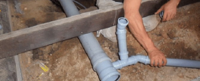 DIY pipe insert into a plastic sewer pipe