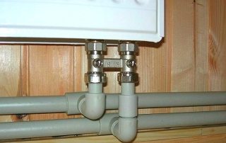 installation of heating from polypropylene pipes