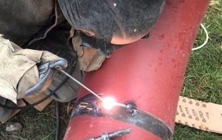 Gas pipe welding