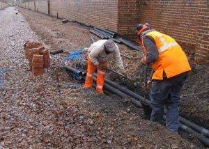 HDPE pipe for laying cable in the ground