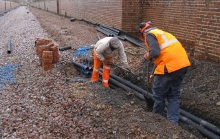 HDPE pipe for laying cable in the ground