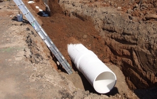 Installation of sewage from plastic pipes