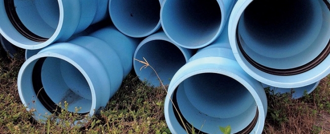 Sizes of plastic pipes